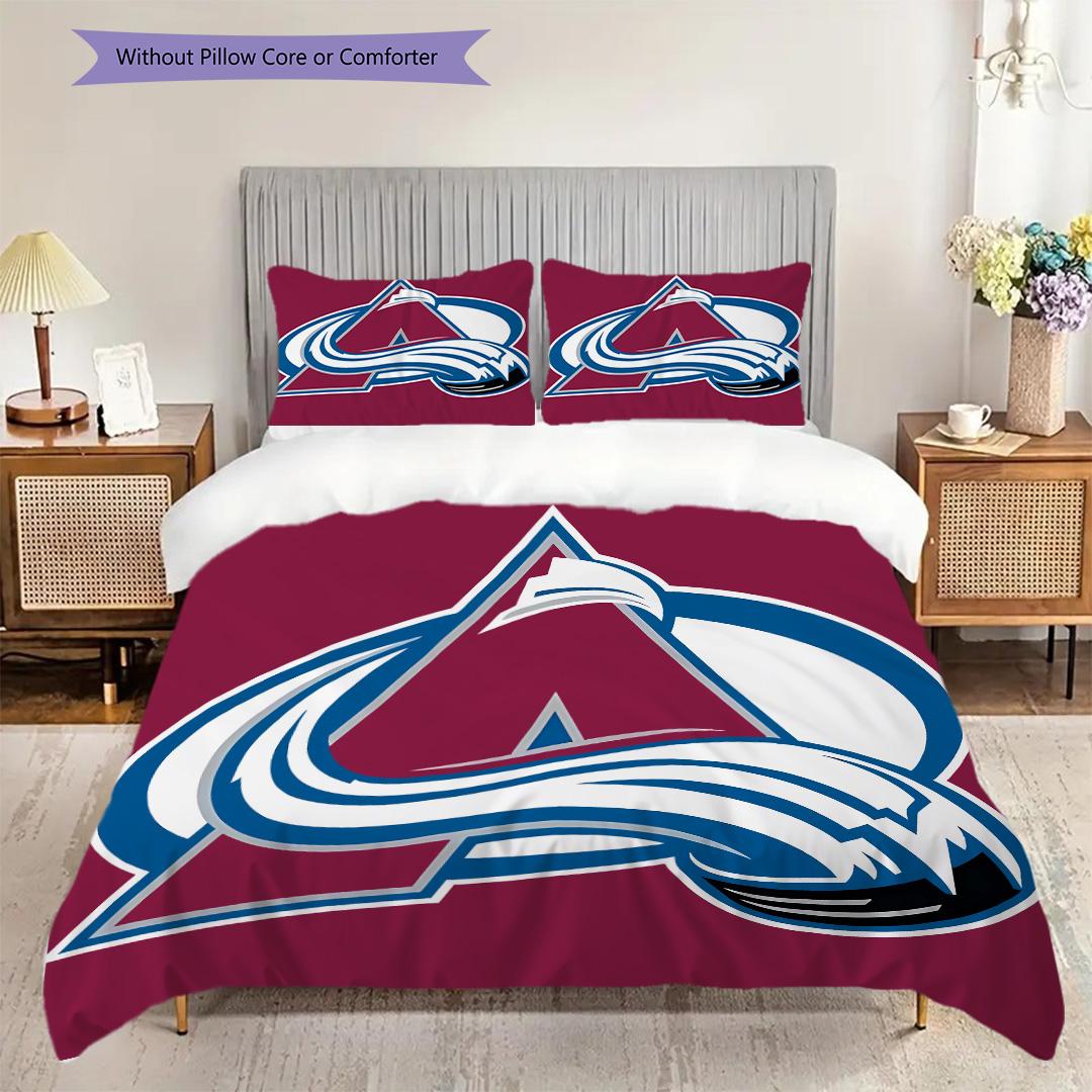 

Colorado Avalanche Pattern Bedding Quilt Set Quilt Cover Pillowcase Home Decoration Birthday Gift (1 * duvet cover + 2 * pillowcase, without core) 250x220cm