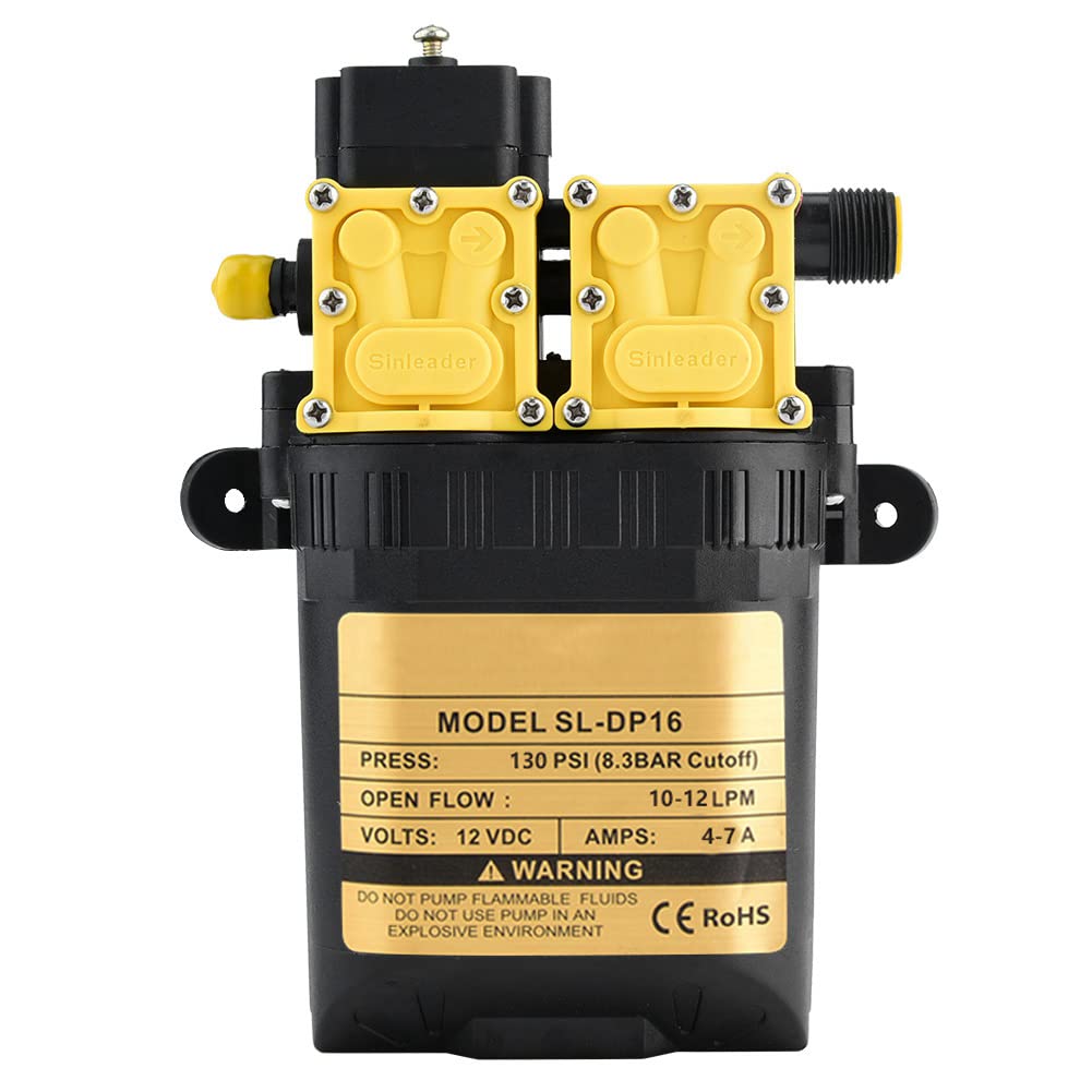 

12V High-Pressure Electric Agricultural Water Sprayer Pump, Cast Steel and ABS Plastic, Dual-Core Power Pump