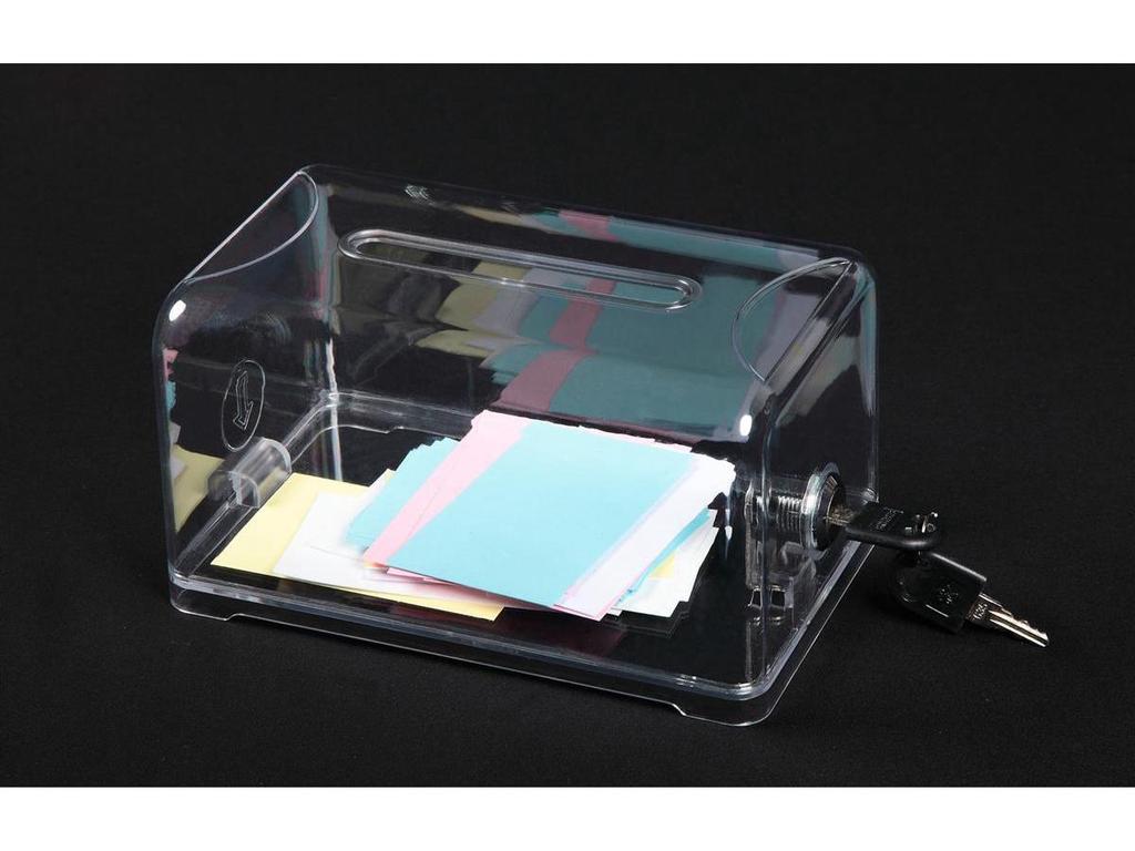 Weidong Transparenter Kunststoff-Visitenkartenhalter und Desktop-Aufbewahrungsbox mit großem Fassungsvermögen
