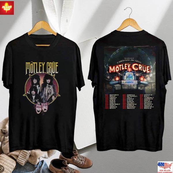 Trending Motley Crue Carnival of Sins Tour 2026 Shirt, Motley Crue T-Shirt Unisex T-Shirt XXXL