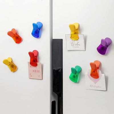 12 Stück Beutel-Verschluss-Clip, rutschfest, für Kühlschrank, magnetischer Beutel-Clip, helle Farbe, durchscheinender Lebensmittel-Aufbewahrungsclip