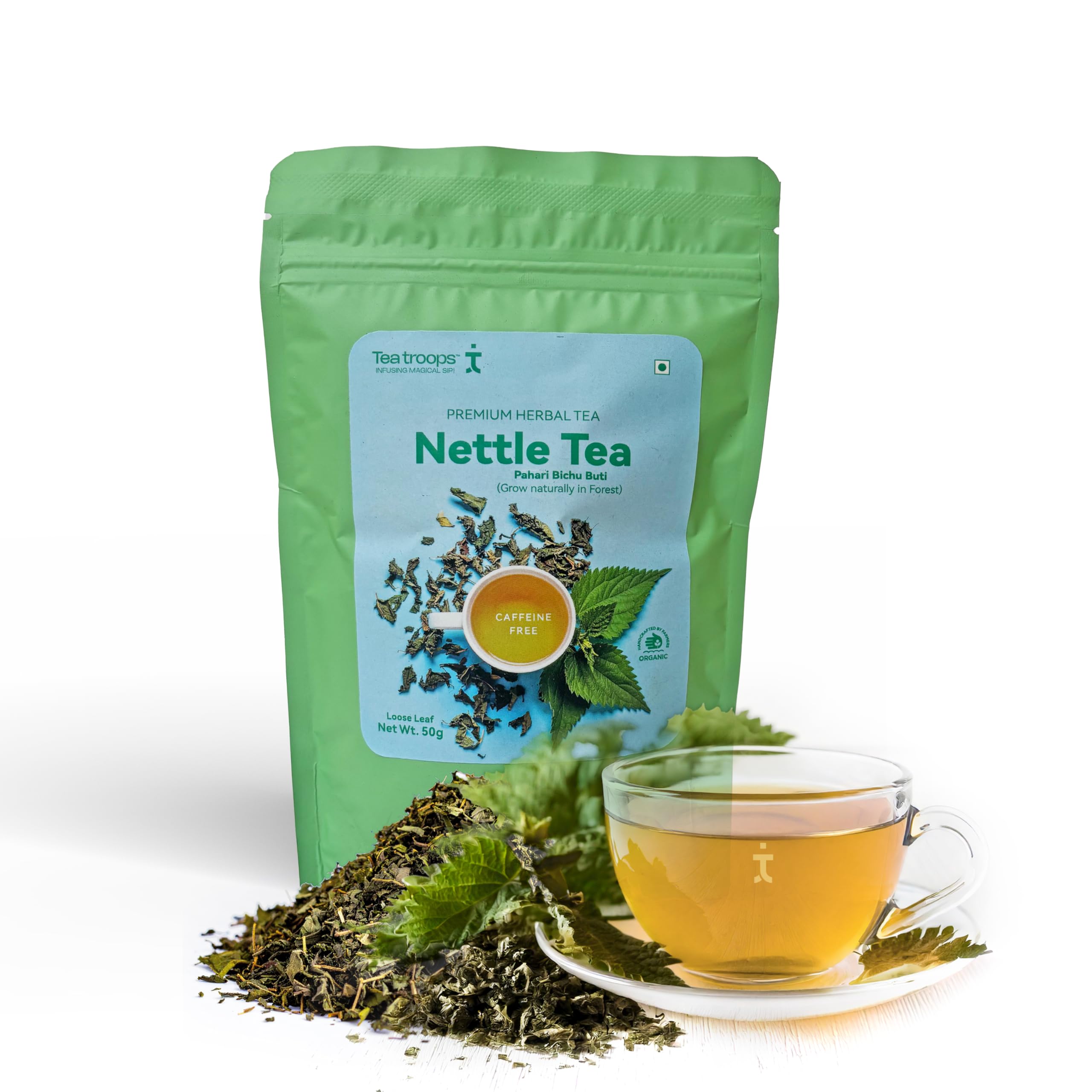 

Tea Troops Himalayan Nettle Tea 50g | Herbal Detox Loose Leaf Tea | 100% Natural & Caffeine-Free | Anti-Inflammatory, Immunity Booster & We