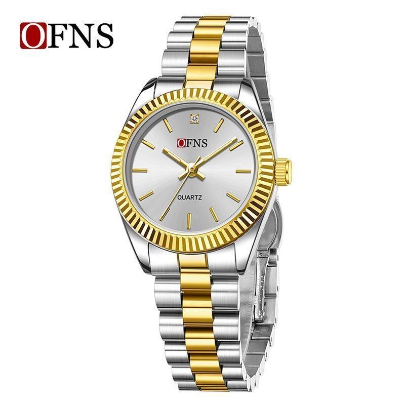 

Luxury Women Wristwatch Waterproof Luminous Women s Watches Stainless Steel Clock Elegant Dress Quartz Ladies Watch золотий/білий