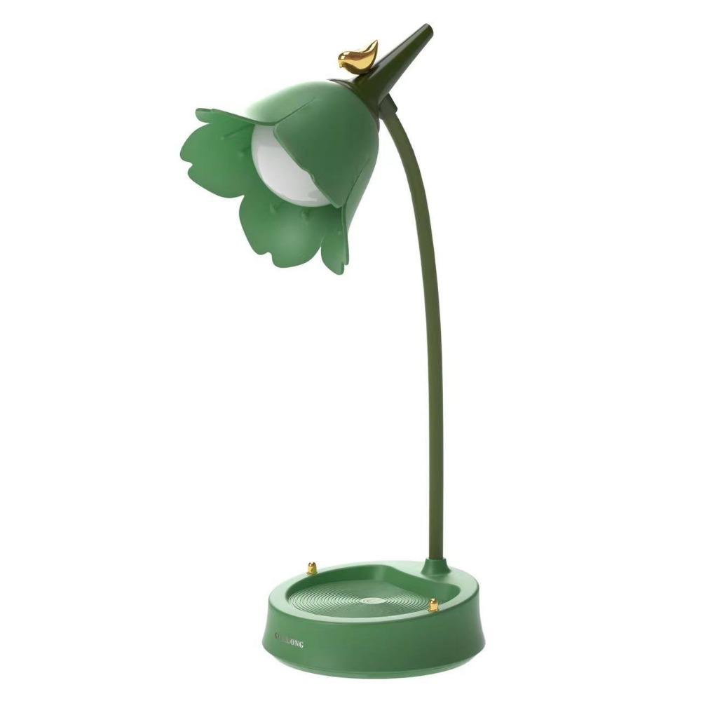 

Adjustable LED Desk Lamp Touch Control Table Light Multi-function Flower Shaped Lamp Living Room зелений