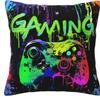 1/4pcs Neon Graffiti Gaming Throw Pillow Covers Gamer Decorative Cushion Cases for Game Room Bedroom Sofa Cushion Cover