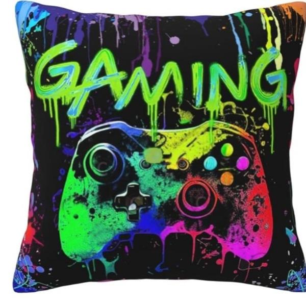 1/4pcs Neon Graffiti Gaming Throw Pillow Covers Gamer Decorative Cushion Cases for Game Room Bedroom Sofa Cushion Cover