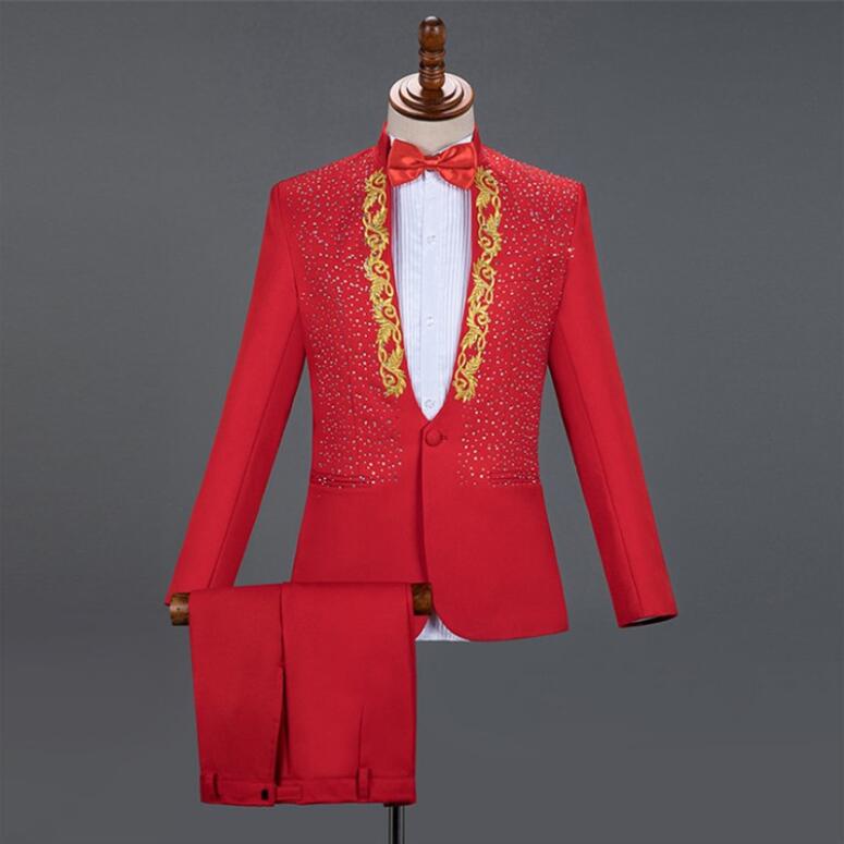 

Cloth007Винтажный мужской костюм из 2 предметов, модный клетчатый приталенный пиджак + брюки, деловой костюм для свадебной вечеринки S красный