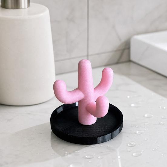 3D Printed Cactus Ring Holder Dish, Jewelry Display Organizer Stand, PLA Jewelry Tray Ornament for Rings Earrings Necklaces