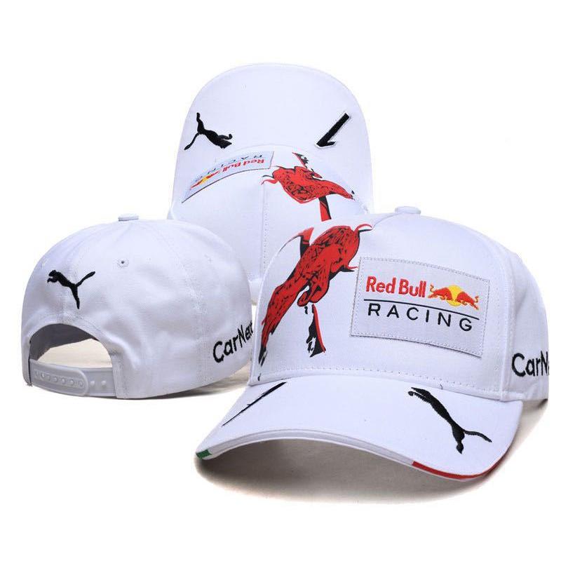 Boné da Equipe Red Bull Racing Verstappen Perez Mesmo Estilo Mistura de Algodão e Linho Chapéu de Basebol Masculino Feminino Todas as Estações Chapéu de Moda