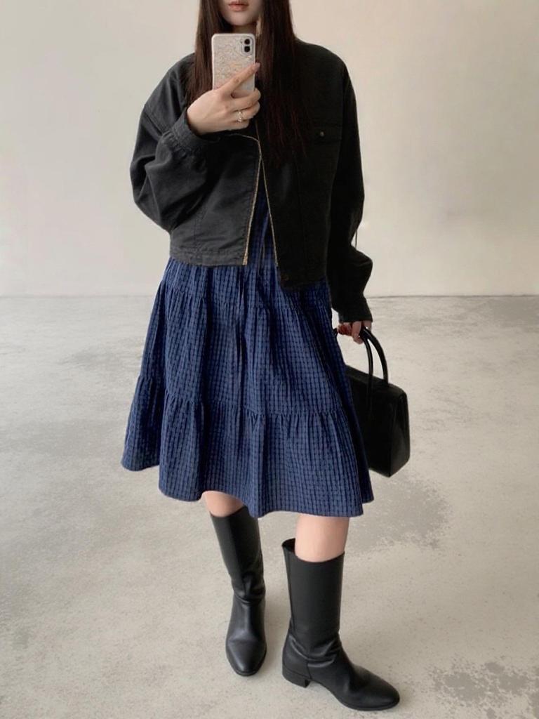 Women's Spring-Summer Plaid Lace-Up A-Line Skirt - Elastic High Waist, Slimming Fit