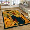 3D Pharaoh Hieroglyphic Egyptian Mythology HD Rug Carpet for Living Room Bedroom Home Decor,Non-slip Decoration for Sofa Doormat