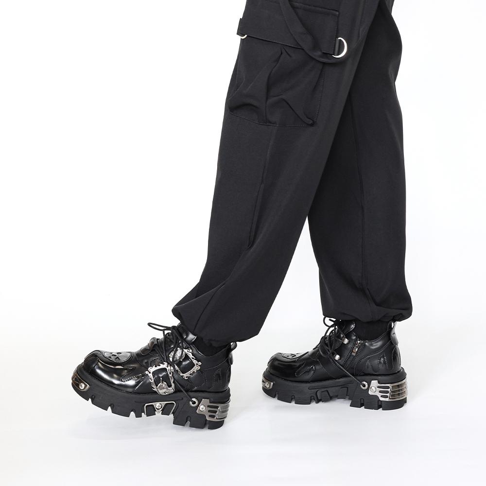 Men and Women Vintage Rock Couple Shoes New Dark Punk Leather Retro Boots Metal Niche Design Unisex Single Platform Shoes