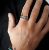 Antique Vampire Teeth Silver Color Open Ring for Women Men Retro Creative Hiphop Adjustable Rings Punk Party