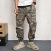 Summer Thin Breathable Camouflage Tied Overalls Men's Loose and Versatile Elastic Waist Casual Trousers Summer Men's