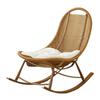 Adult Rattan Rocking Recliner for Garden, Balcony, or Courtyard