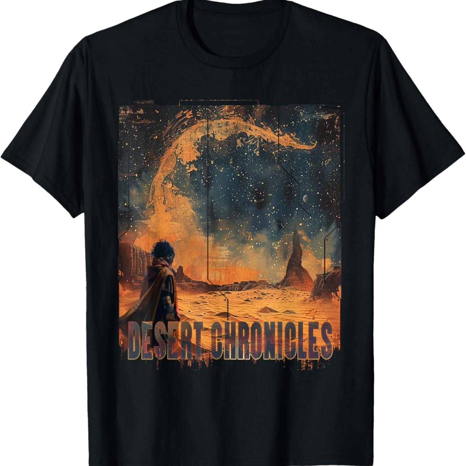 cyberpunk retro futurism aesthetic in 90 s desert vaporwave T-Shirt S чёрный