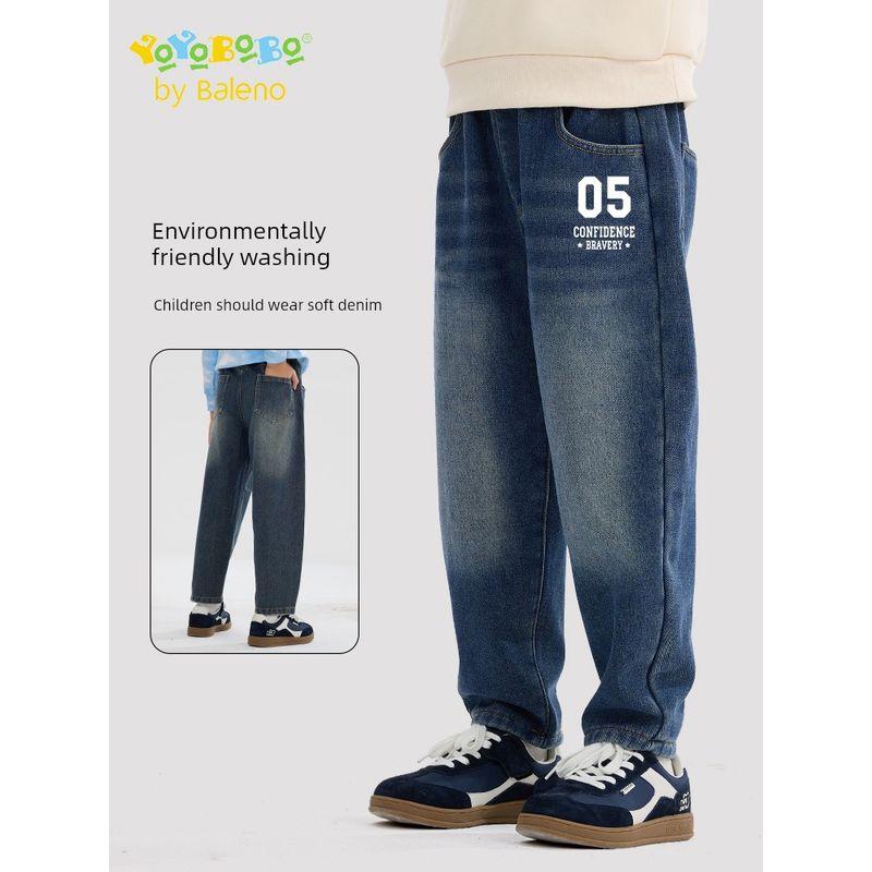 Baleno Kids Ybb Series Children's Jeans Spring and Autumn Style Boys' Pants 2025 New Boys' Casual Pants