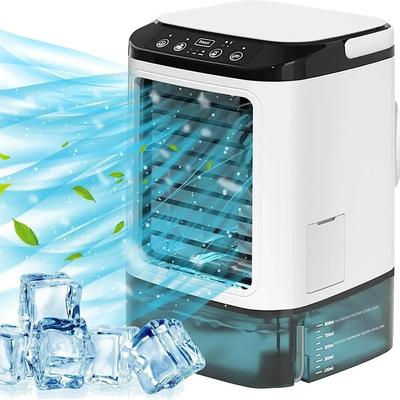 3 Windmodi Tragbarer Klimaanlagenlüfter Schreibtisch Dual-Spray Ultraschallzerstäubung Elektrischer Lüfter Leiser Luftkühler Luftbefeuchter