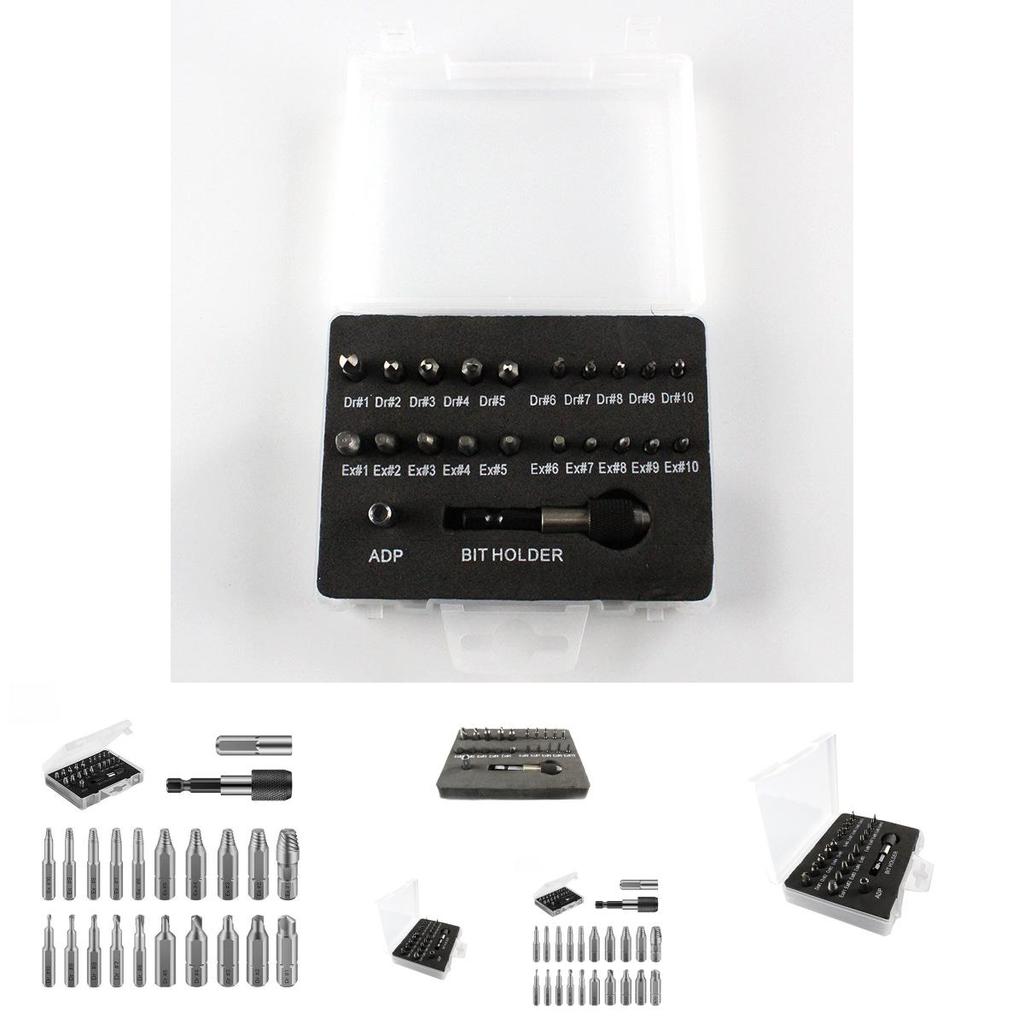 Tungsten Steel Screw Extractor Set With 22 Pieces For Removing Broken Bolts And Damaged Screws