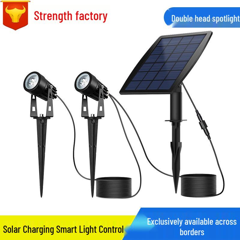 Solar-Gartenhof-Scheinwerfer - Outdoor-Landschafts- und Rasendekorationsleuchten