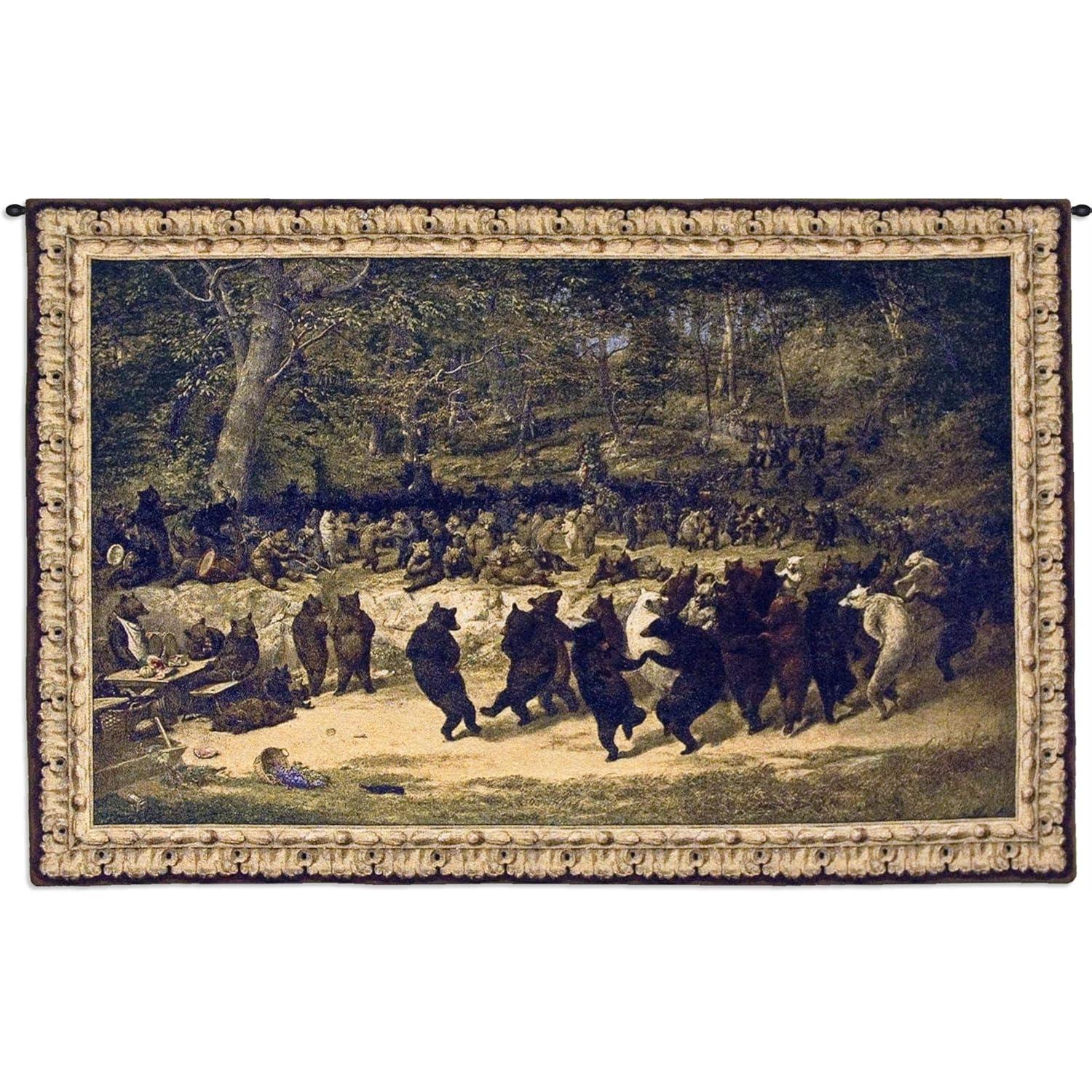 Tapestry Bear Dance by William Holbrook Beard Woven 75x100
