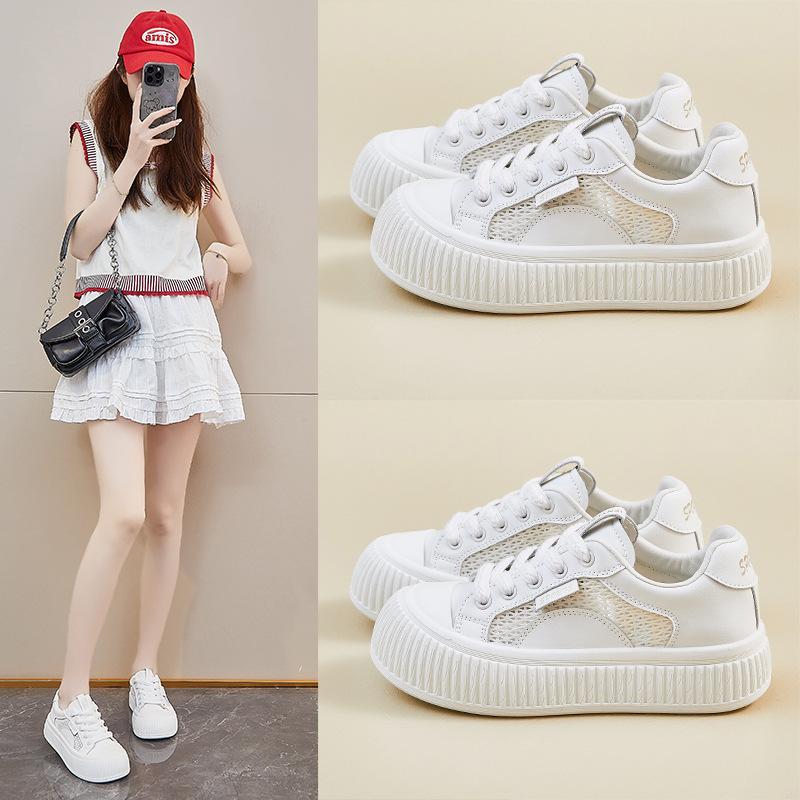 Women Shoes  Summer New Korean Version Student Mesh Breathable Heightening Casual Shoes Fashion Versatile Platform Sneakers