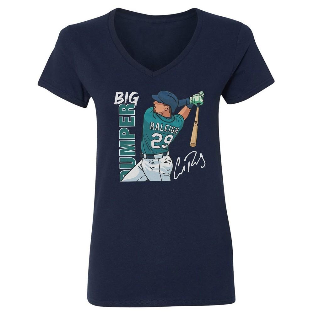 Big Dumper Raleigh Tribute - Home Run Swing Off King Ladies  V-Neck Tshirt Unisex T-Shirt S