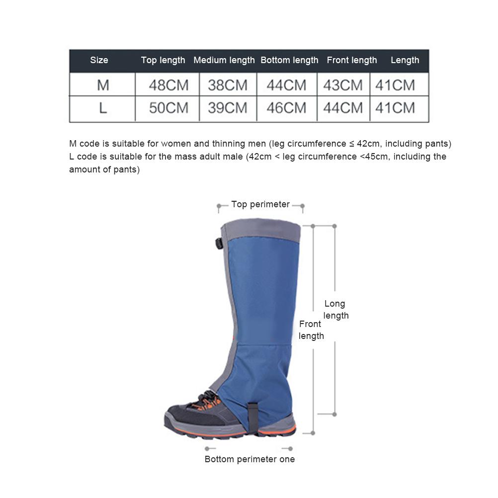 1 Pair Hiking Leg Gaiters Snow Boot Gaiters Breathable Waterproof Walking High Leg Cover for Outdoor Research Climbing