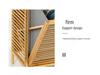 Bamboo Fabric Laundry Basket with Three-Layer Storage Rack and Wall-Mounted Storage Feature
