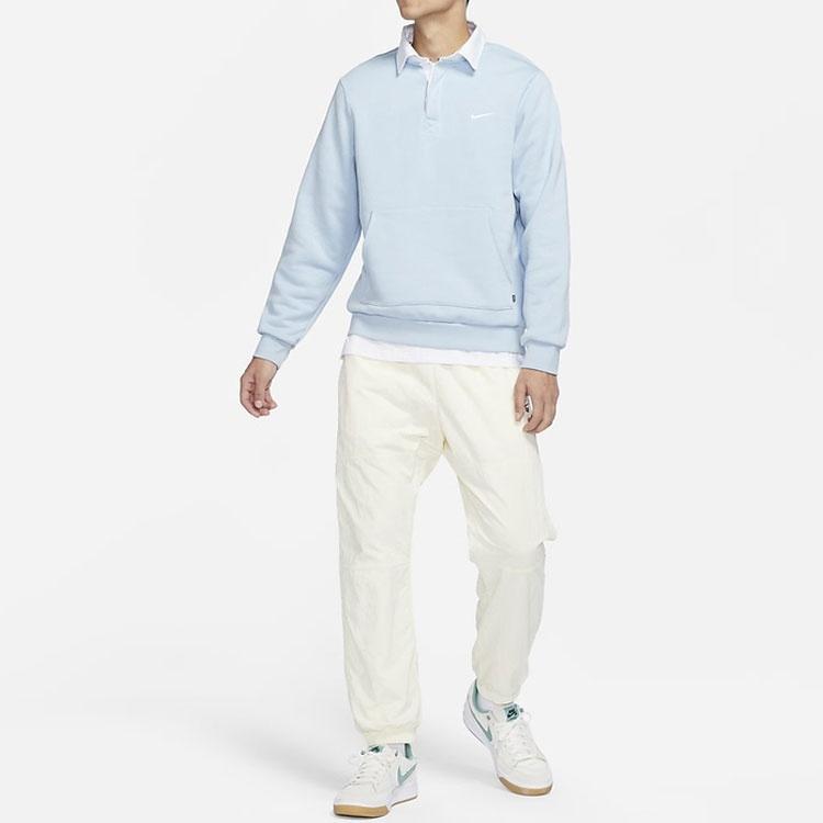 Men's Nike SB Fleece Skateboard Knit Breathable Embroidered Autumn Blue DM6483-440