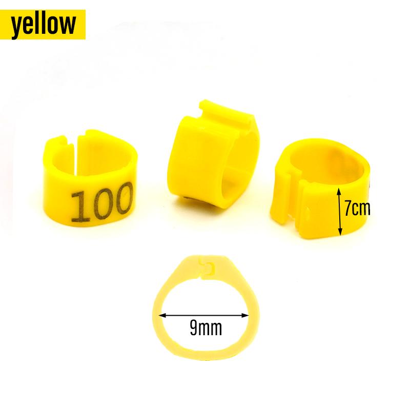 100 Piezas Nuevos Anillos para Patas de Paloma Identificar Bandas para Palomas 8 mm Clip de Plástico para Loro Anillo Digital para Pie Suministro para Entrenamiento de Palomas Aparatos para Pájaros