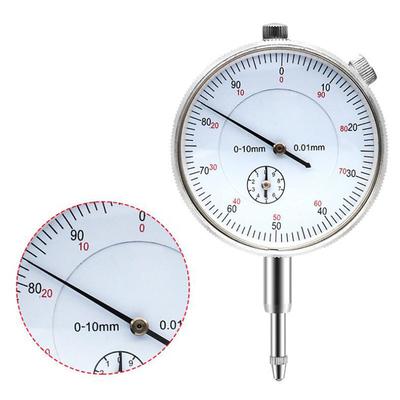 Precision 0.01mm Dial Indicator Gauge 0-10mm Meter Precise 0.01mm Resolution Indicator Gauge Mesure Instrument Tool Dial Gauge