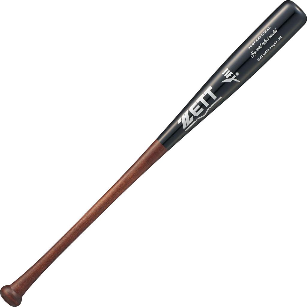 ZETT Hard Baseball Special Select Wooden American Hard 880g Light Dark x Black Made in BWT14624 Bat, Model, (North Maple), 84cm, Average, (3719YK),