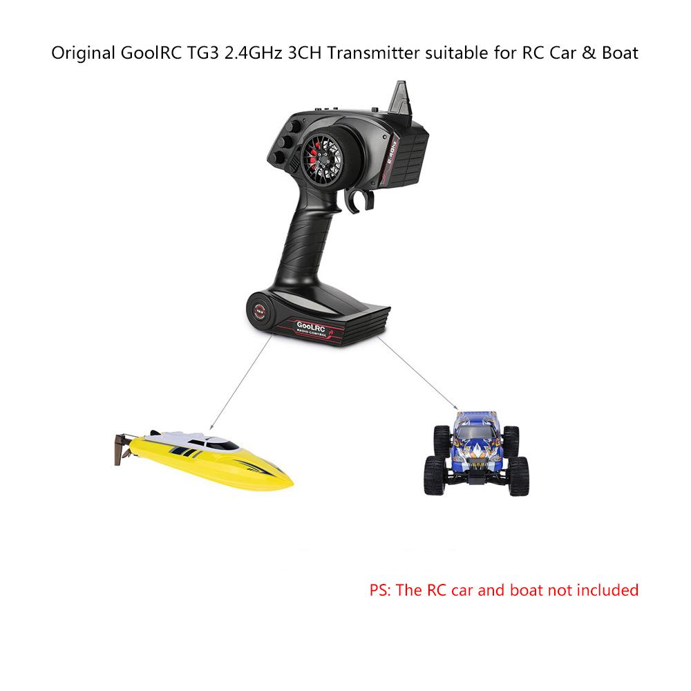  GoolRC TG3 2.4GHz 3CH Digital Radio Remote Control Transmitter with Receiver for RC Car Boat