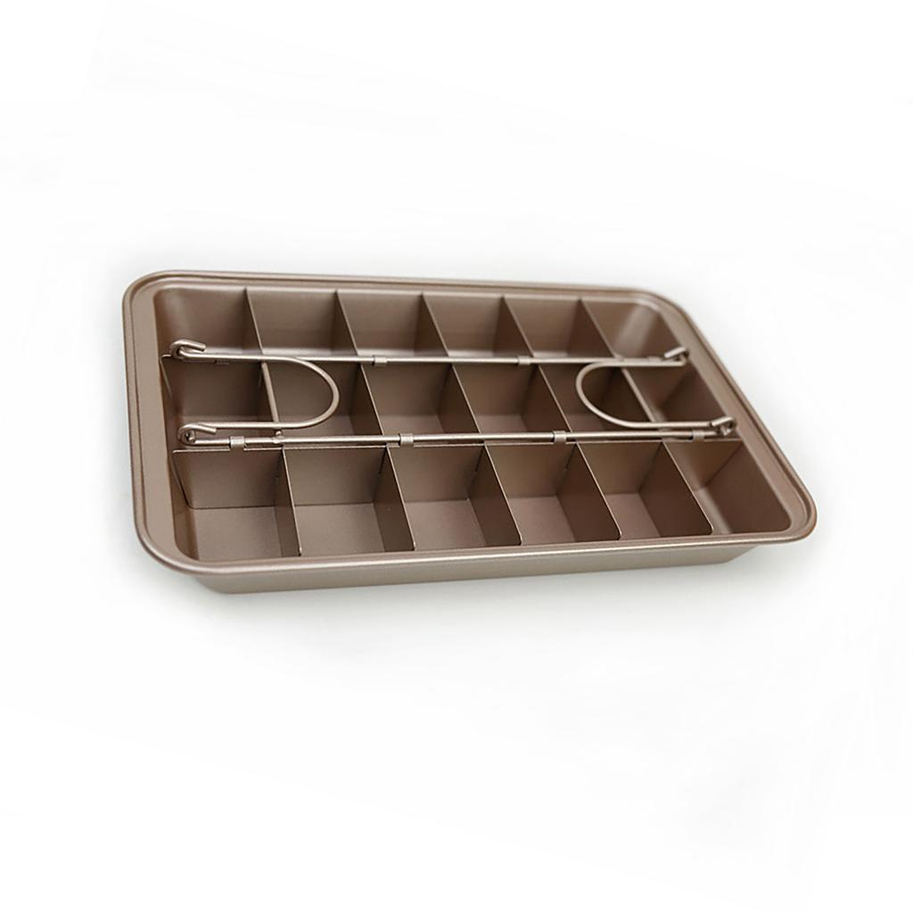 Dělený plech na brownies Nepřilnavý Obdélníkový z uhlíkové oceli Forma na brownies pro pekařské nástroje