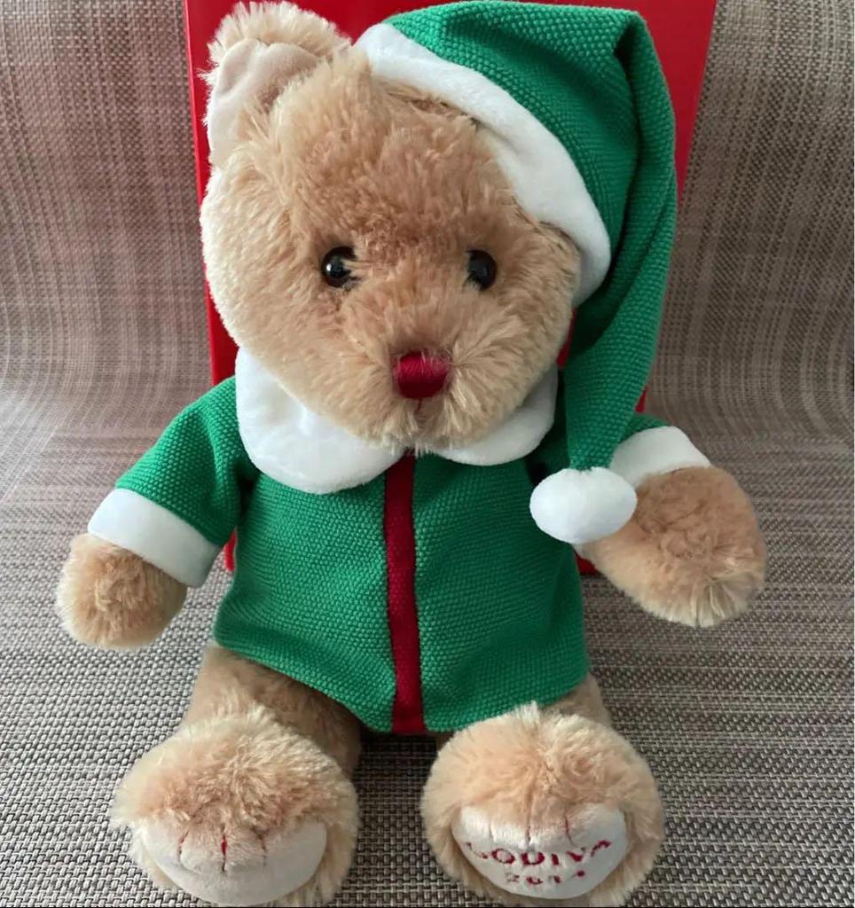 [USED] Godiva Teddy Bear 2014 Etoile de Noel Santa Claus