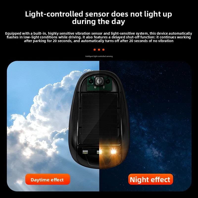 2/4/5x New Solar Car Roof Light Wireless RGB Strobe Cab Truck SUV Roof Lights with Remote Control Interior LED Flash Lamp