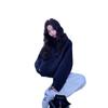 Women Short Medium Length Down Jacket Winter Warm Stand Collar Solid Color Casual Outerwear Coat