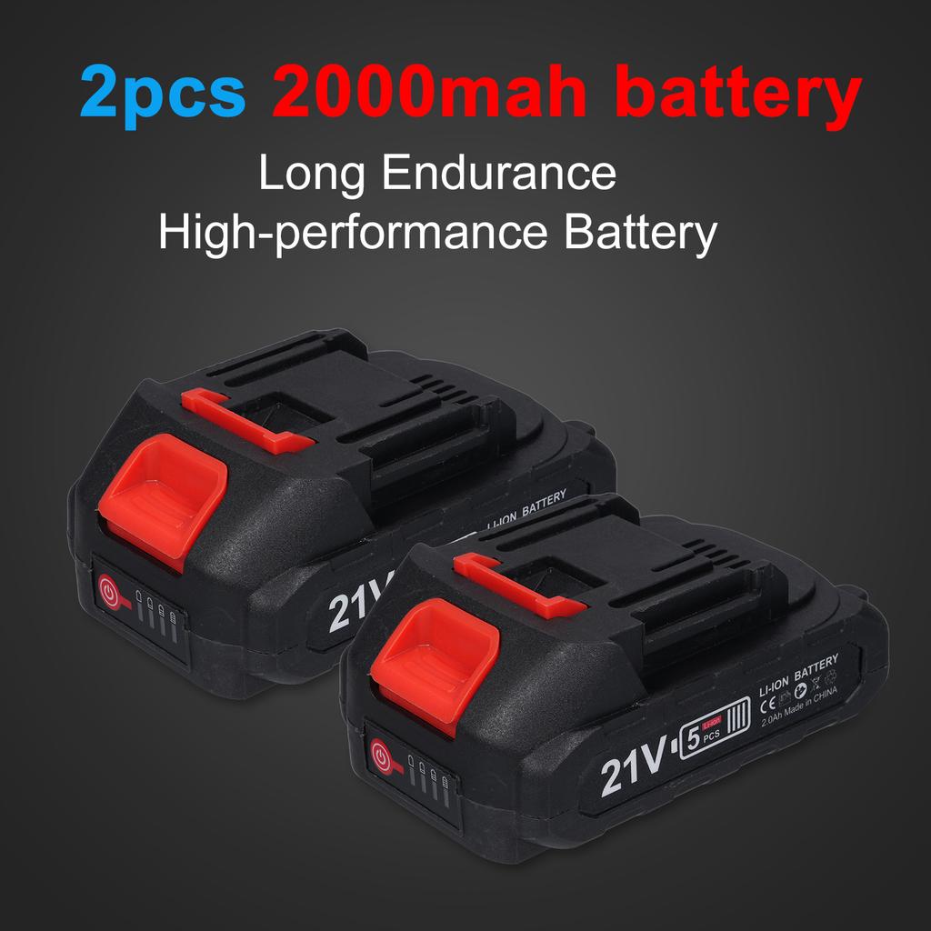 21V 19000rpm Brushless Angle Grinder with 2 Batteries, Portable Cordless Cutting Polishing Grinder, 7 Pcs Sanding