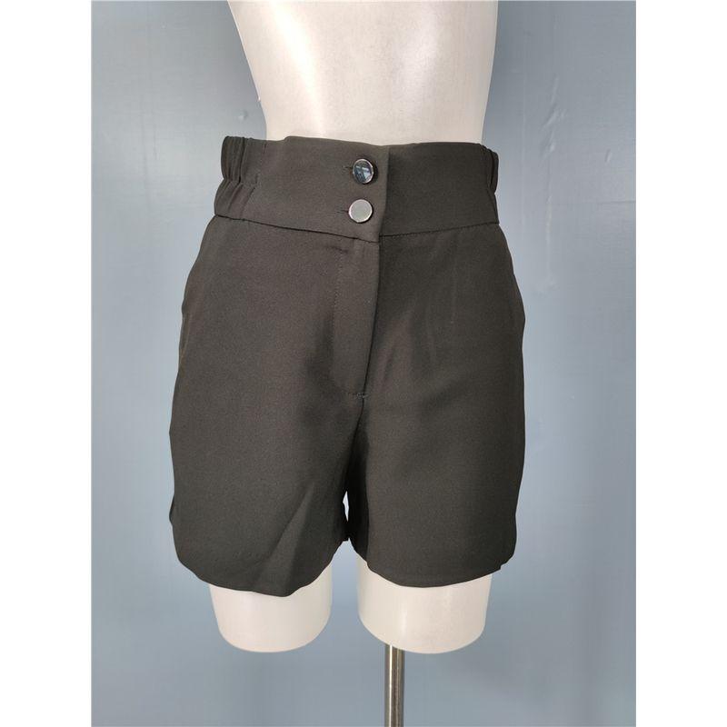

Foreign Trade Order Summer New Versitile Fashion High Waist Slimming Wide Leg Daily Women Suit Pants Casual Hot Short Pants Black M