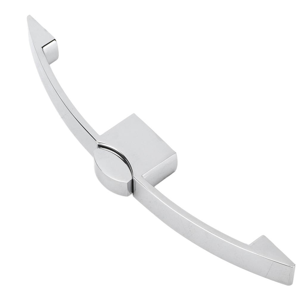 RV Push Button Pull Handle Latch Lock Arc Shape Glossy Silver for Caravan Truck Camper