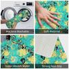 1pc Abstract Teal Paisley Design Christmas Decor Bath Mat Doormat Living Room Carpet Entrance Rug Home Decoration