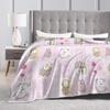 Cartoon Panda Bubu Dudu Blankets Flannel Summer   Multifunction Super Soft Throw Blanket for Sofa Couch Quilt