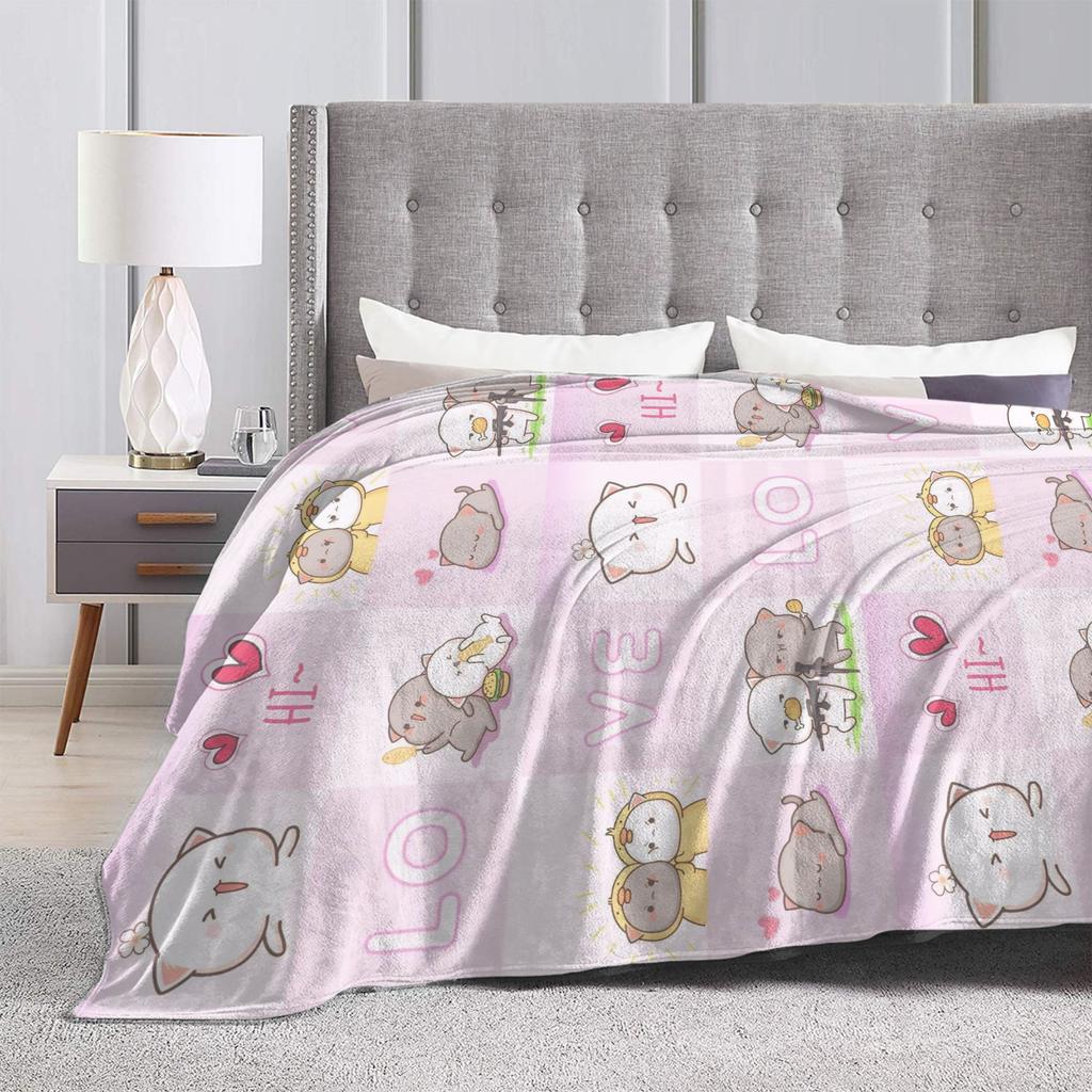 Cartoon Panda Bubu Dudu Blankets Flannel Summer Multifunction Super Soft Throw Blanket for Sofa Couch Quilt