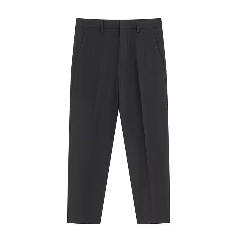 Men's Casual Slim-Fit Drape Nine-Point Suit Pants