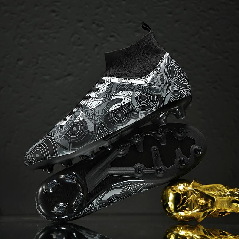 Fashion Unisex Soccer Shoes Football Cleats Soccer Ankle Boots Youth Training Sneakers Outdoor Sports Shoes Ronaldo