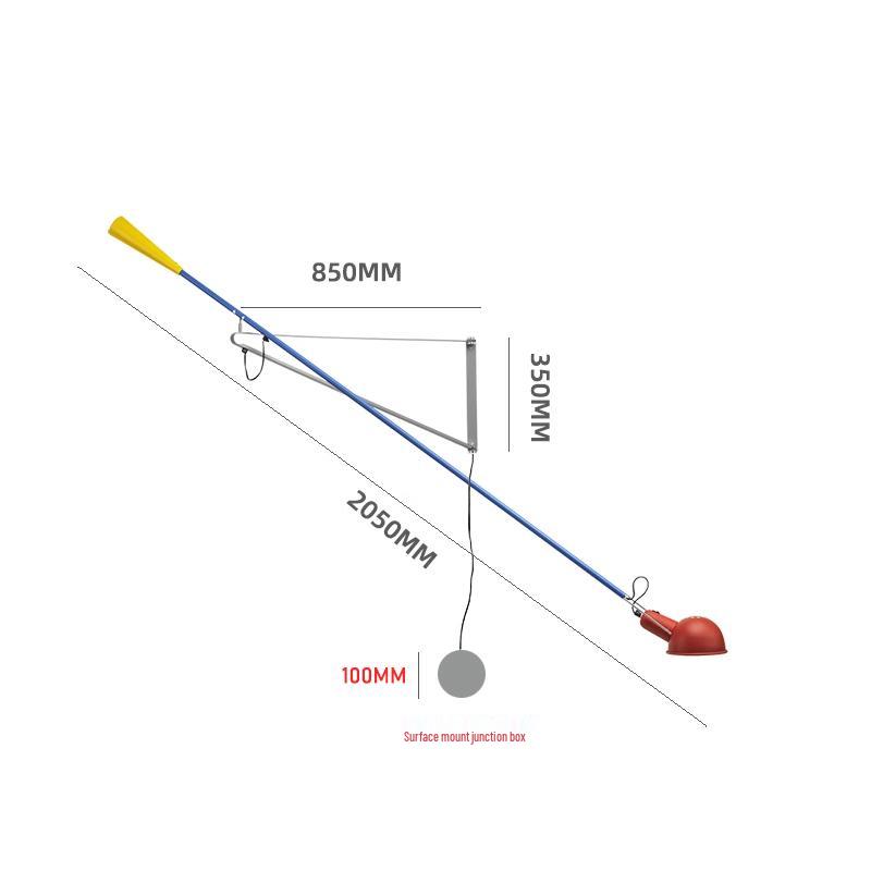 Italian Flos 265 Mid-Century Industrial Swing Arm Wall Lamp - Minimalist Design for Living Room or Reading Nook