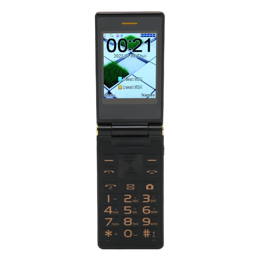 Senioren-Handy 3 Zoll Doppelbildschirm 2G Klappstil Dual-SIM-Steckplätze 5900mAh Entsperrtes Handy für