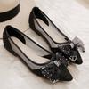 Xianfeng Student Pointed Mesh Breathable Spring Single Shoes Versatile Shallow Mouth with Skirt Wear Flat Shoes