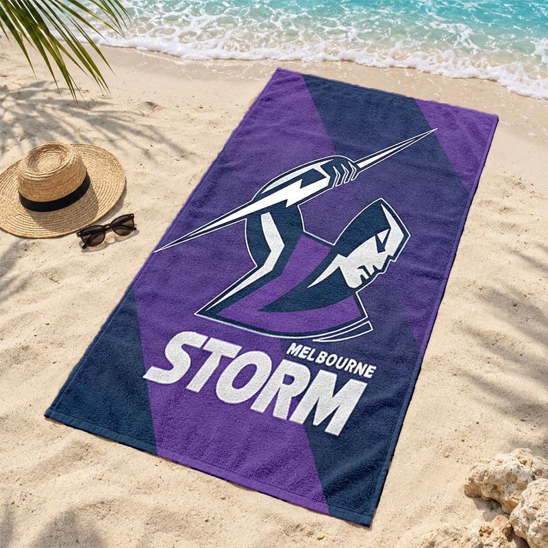 Melbourne Storm Beach Towel Quick Dry Sand Free Lightweight Beach Towels for Travel Swimming Camping